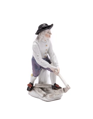 Lot 4 - â€¡ A MEISSEN FIGURE OF A WOODCUTTER