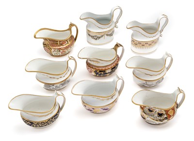 Lot 43 - A GROUP OF NINE SPODE MILK JUGS, CIRCA 1810