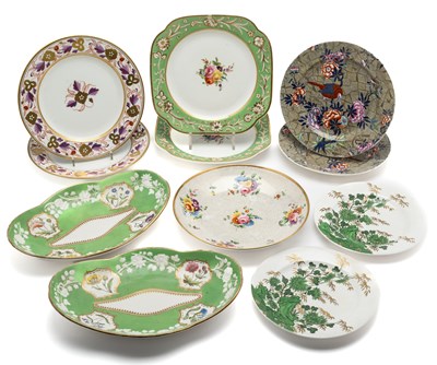 Lot 53 - A PAIR OF SPODE EARTHENWARE PLATES, EARLY 19TH CENTURY