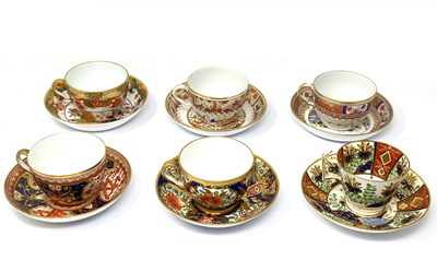 Lot 58 - A GROUP OF SIX SPODE TEA AND COFFEE CUPS AND SAUCERS