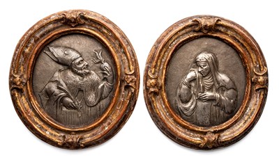 Lot 63 - A PAIR OF SILVER PLAQUES, SPANISH, LATE 17TH CENTURY