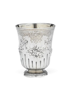 Lot 95 - â€¡ A FRENCH SILVER BEAKER, JEAN-JACQUES EHRLEN, STRASBOURG, CIRCA 1740