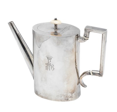 Lot 105 - ËœA GERMAN SILVER COFFEE POT