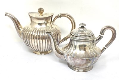 Lot 106 - TWO GERMAN SILVER TEAPOTS