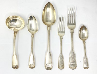 Lot 125 - A SET OF GEORGE IV TABLE SILVER