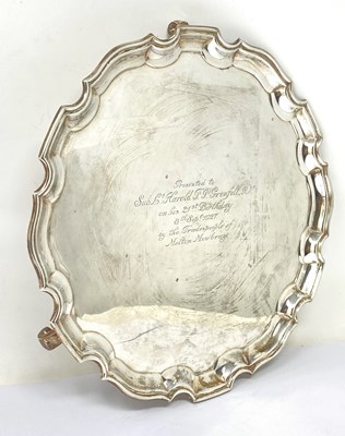 Lot 147 - A GEORGE V SILVER SALVER