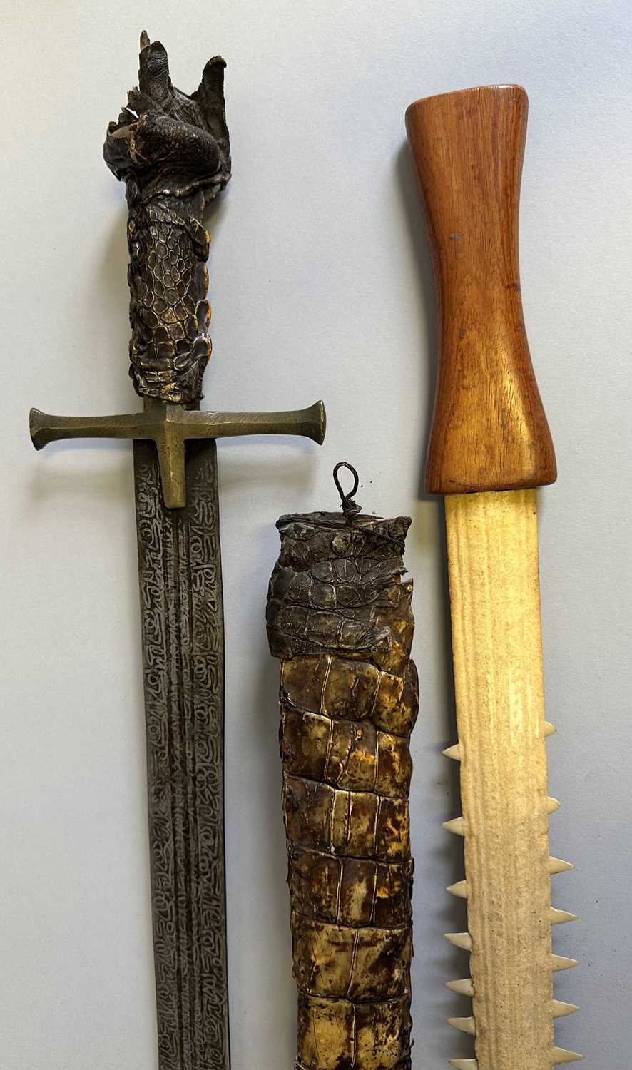 Lot 178 - A NORTH AFRICAN SWORD (KASKARA), SUDAN, LATE 19TH CENTURY AND ANOTHER SWORD