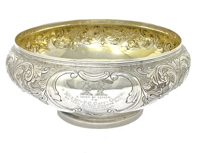 Lot 174 - A VICTORIAN SILVER ROSE BOWL, MAPPIN & WEBB LTD., LONDON, 1899