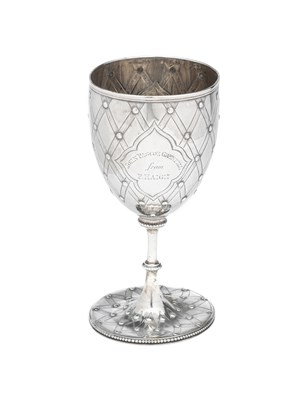 Lot 182 - A VICTORIAN SILVER GOBLET