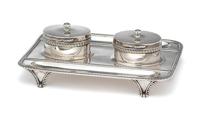 Lot 188 - A VICTORIAN SILVER INKSTAND