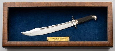 Lot 605 - A LARGE DISPLAY BOWIE KNIFE IN THE EASTERN STYLE, JOSEPH RODGERS, SHEFFIELD, EARLY 20TH CENTURY