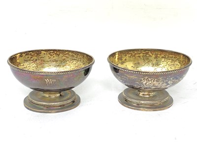 Lot 213 - â€¡ A PAIR OF GEORGE III SILVER SALT CELLARS