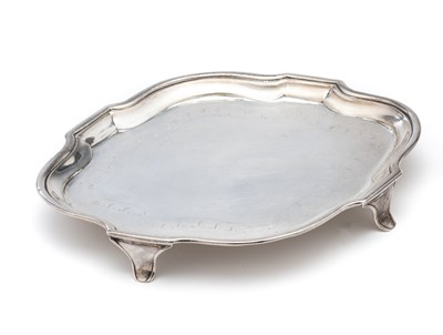 Lot 225 - A GEORGE III SILVER TEAPOT STAND