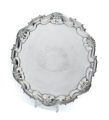 Lot 232 - A GEORGE II SILVER SALVER