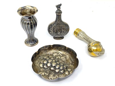 Lot 249 - â€¡ A GERMAN SILVER SCENT FLASK