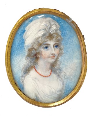 Lot 255 - ËœA PORTRAIT MINIATURE OF LADY ELIZABETH DORMER