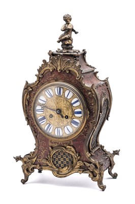 Lot 267 - ËœA FRENCH 'BOULLE' MANTEL CLOCK, MID 19TH CENTURY