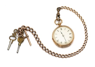 Lot 273 - A GOLD OPEN FACE POCKET WATCH