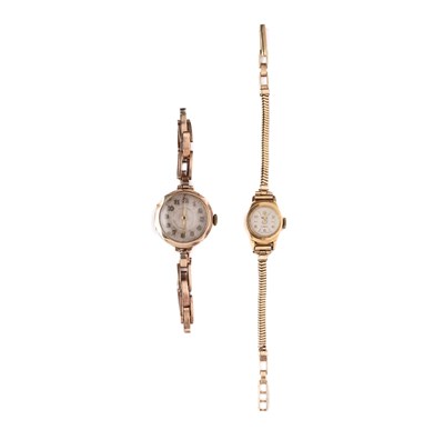 Lot 286 - TWO GOLD LADIES' WATCHES, MID 20TH CENTURY