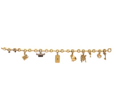 Lot 288 - GOLD CHARM BRACELET