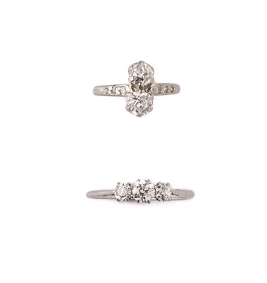 Lot 311 - TWO DIAMOND RINGS