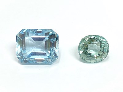 Lot 317 - â€  UNMOUNTED AQUAMARINE