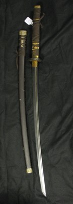 Lot 7 - A JAPANESE NAVAL SWORD (KATANA)