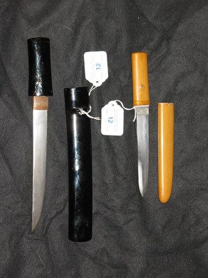 Lot 12 - TWO JAPANESE DAGGERS (AIKUCHI)