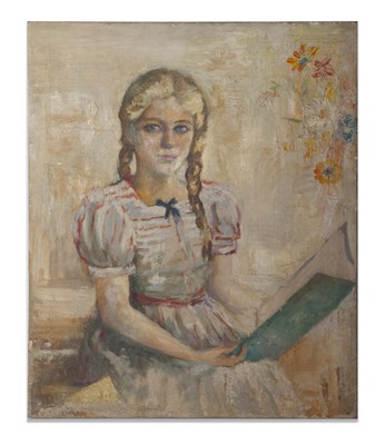 Lot 128 - ERICH LOEWE (1892-1967) PORTRAIT OF LOUISA oil...