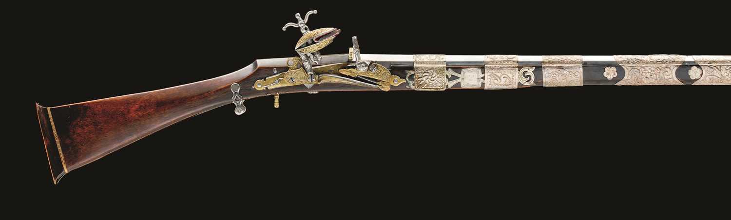 Lot 46 - **AN 18 BORE ALGERIAN TOE-LOCK MUSKET