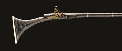 Lot 48 - A 25 BORE NORTH AFRICAN (MOROCCAN) SNAPHAUNCE GUN