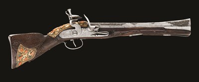 Lot 50 - **A TURKISH FLINTLOCK BLUNDERBUSS