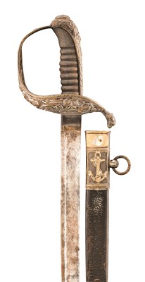 Lot 67 - AN AUSTRIAN MODEL 1862 NAVAL OFFICER'S SWORD