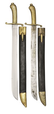 Lot 68 - A BADEN MODEL 1824 PIONEER SHORTSWORD AND A SAXON MODEL 1849 ARTILLERY SHORTSWORD