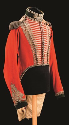 Lot 94 - AN OFFICER'S LEVEE DRESS COATEE AND EPAULETTES