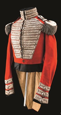 Lot 96 - AN OFFICER'S FULL-DRESS COATEE AND EPAULETTES