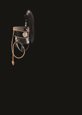 Lot 98 - AN OFFICER'S SHAKO AND PLUME