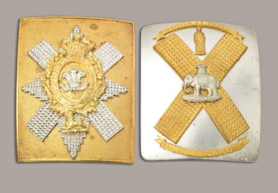 Lot 115 - OFFICERS' SHOULDER BELT PLATES OF SCOTTISH VOLUNTEER AND MILITIA UNITS