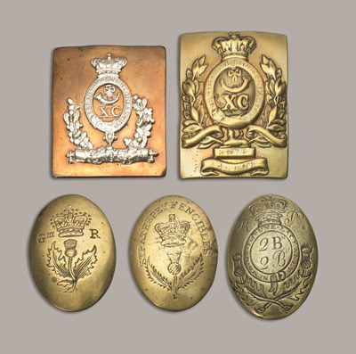 Lot 116 - AN ASSORTMENT OF SCOTTISH SHOULDER BELT PLATES