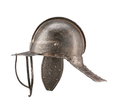 Lot 131 - AN ENGLISH HARQUEBUSIER'S POT HELMET