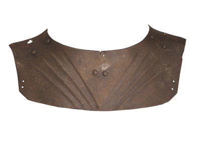 Lot 151 - THE LOWEST FRONT PLATE FROM A GORGET IN THE SO-CALLED 'MAXIMILIAN' FASHION