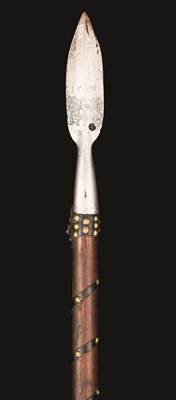 Lot 158 - A NORTH GERMAN BOAR SPEAR FROM THE HUNT OF JULIUS