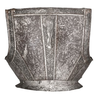 Lot 162 - A FINE NORTH GERMAN ETCHED BACKPLATE