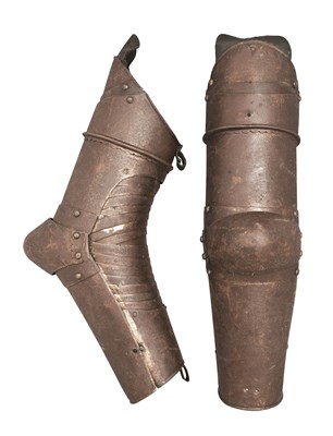 Lot 179 - A PAIR OF GERMAN VAMBRACES