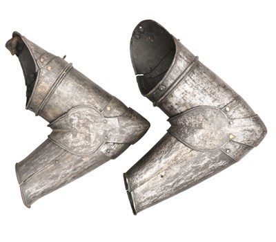 Lot 180 - TWO NORTH GERMAN VAMBRACES FOR THE LEFT ARM