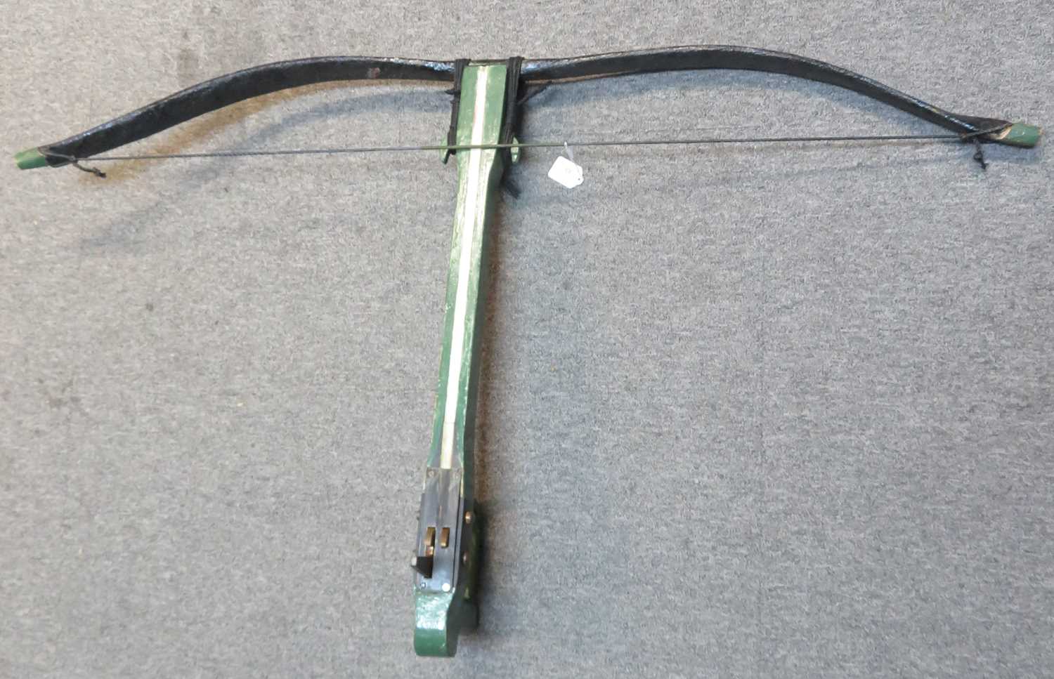 Lot 33 - A CROSSBOW IN THE CHINESE HAN DYNASTY STYLE OF 206-220 B.C., AND THREE FURTHER BOWS, 20TH CENTURY