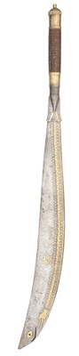 Lot 142 - AN INDIAN SACRIFICIAL SWORD (RAM DAO), LATE 18TH/19TH CENTURY, BENGAL OR NEPAL