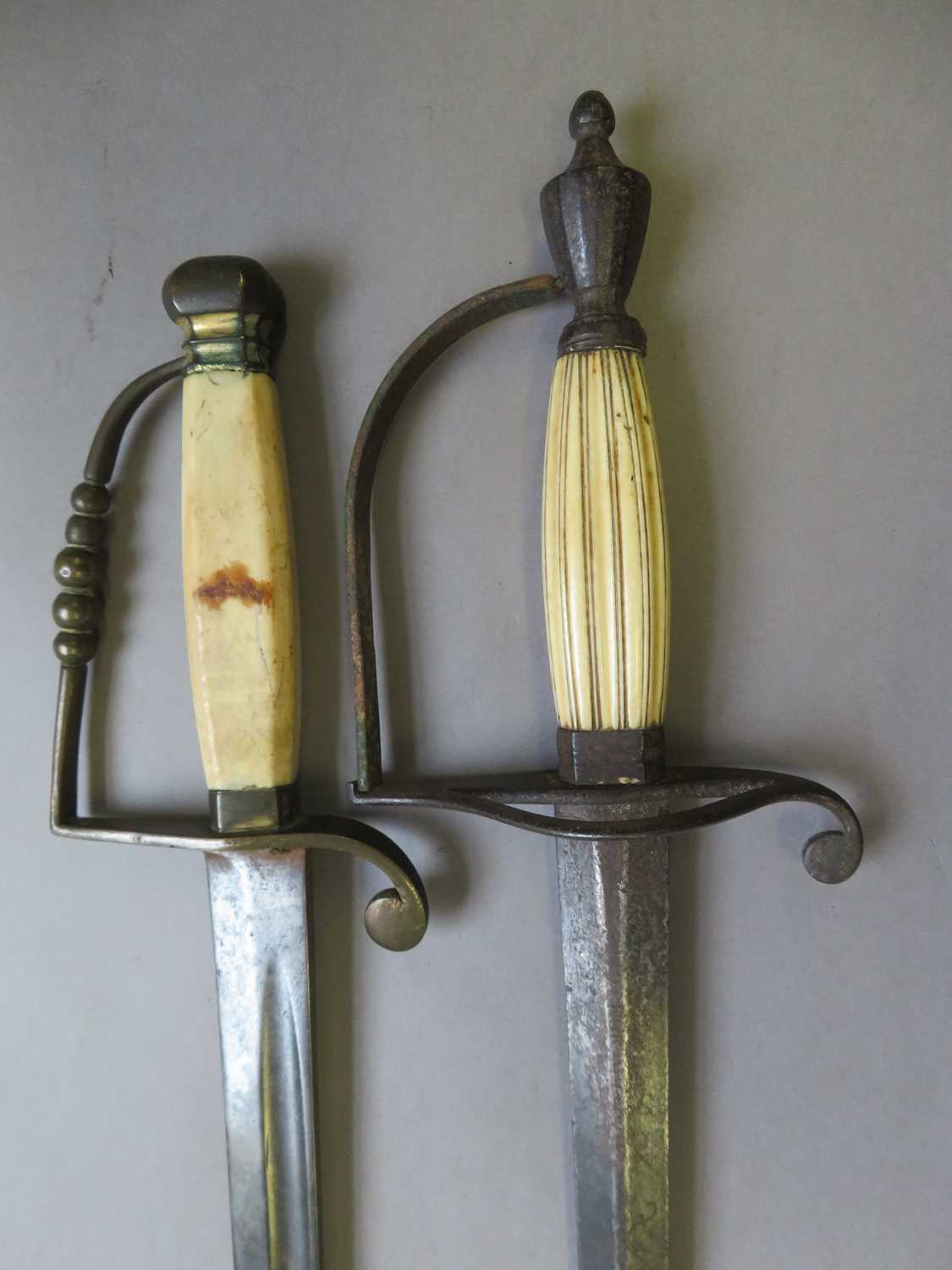 Lot 290 - Ëœâ’¶ AN INFANTRY OFFICER'S SPADROON AND AN INFANTRY OFFICER'S SWORD, CIRCA 1780