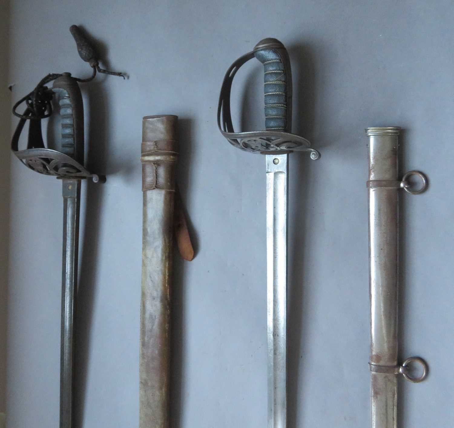 Lot 344 - â’¶ TWO RIFLE REGIMENT OFFICER'S SWORDS,