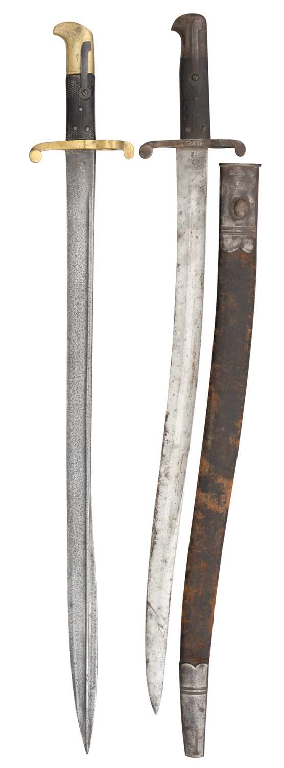 Lot 368 - â’¶ SEVEN BRITISH AND AMERICAN BAYONETS